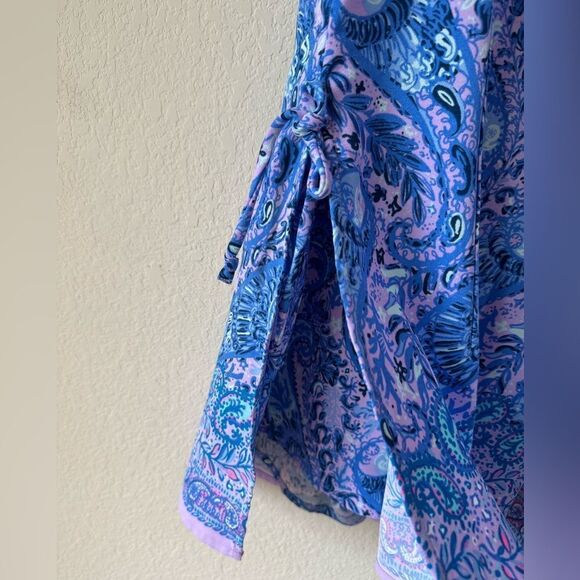 Lilly Pulitzer Hello Sunshine Donna Romper Purple Paisley Sleeveless Size‎ 2 - Picture 6 of 12